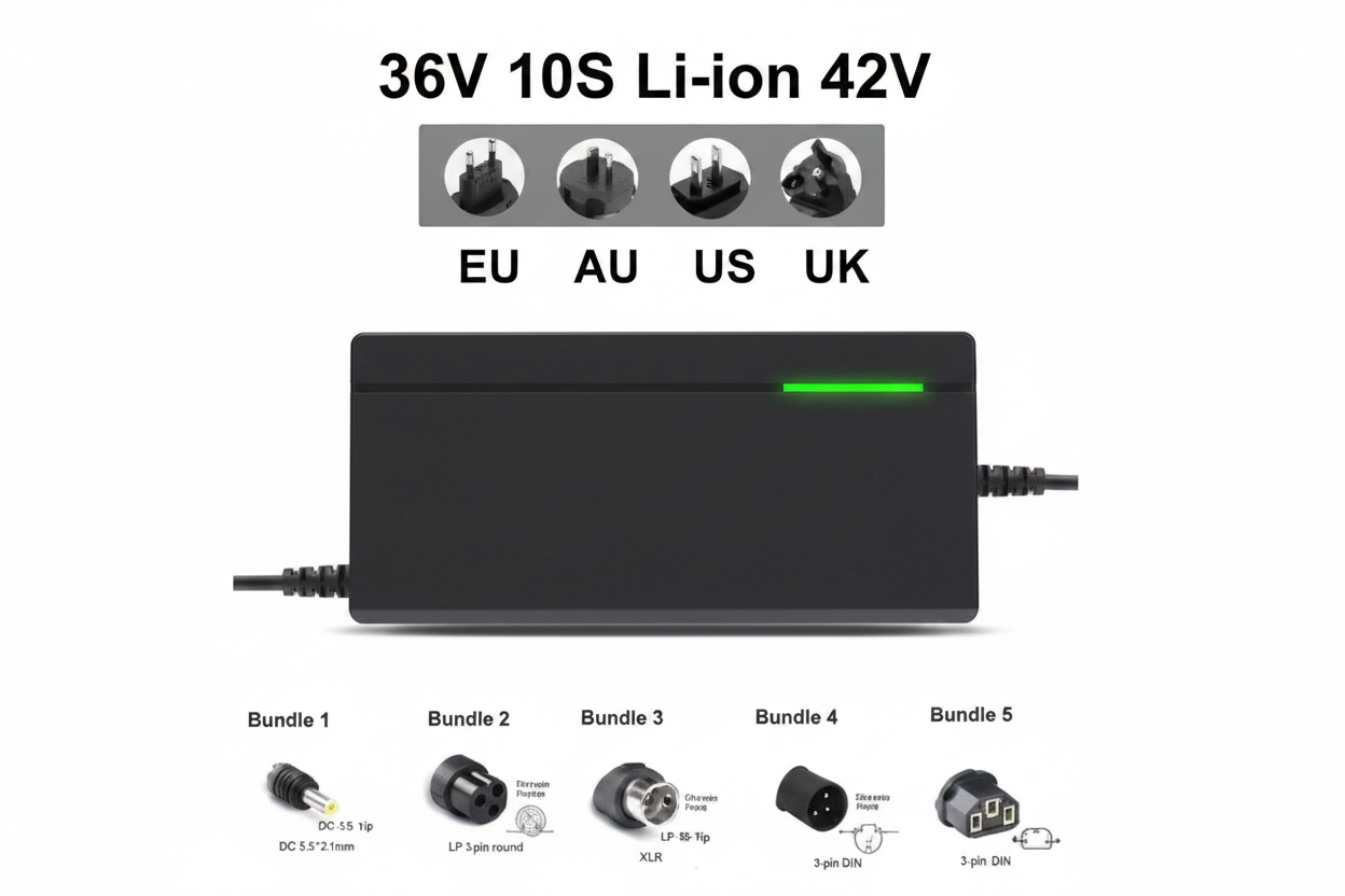 Multi-slot smart fast charger compatible with various lithium-ion battery sizes and chemistries