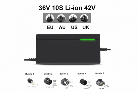 Multi-slot smart fast charger compatible with various lithium-ion battery sizes and chemistries