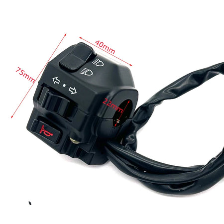 Multi function bike switch control for headlight and signals