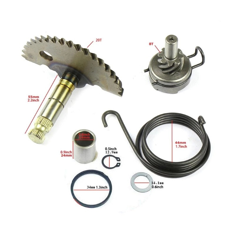 Motorcycle Foot Starter Engine Starter Shaft Kit for 80cc 90cc 139QMB