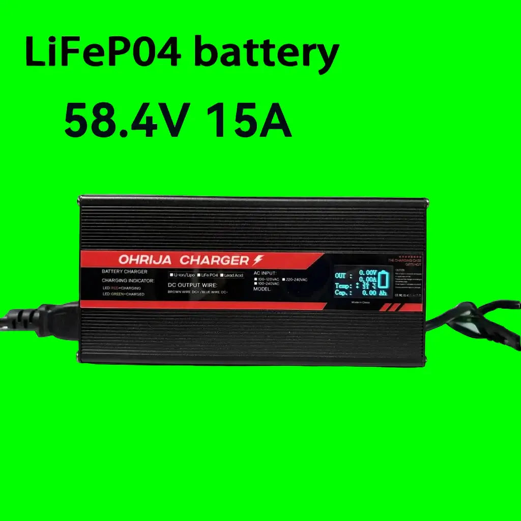 OHRIJA-58.4V-15A-High-Power-LiFePO4-Battery-Charger-Main-View