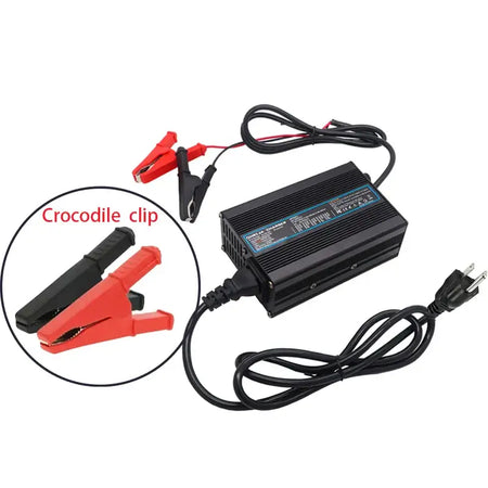 24V 10A Smart Battery Charger for 10Ah-100Ah Lead Acid, AGM & Gel Batteries Electric Wheelchair Fast Charger