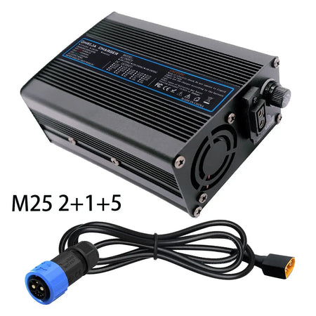 58.8V 8A Quick Lithium Battery Charger for 14S 48V Li-ion Packs Durable Aluminum Shell Customizable Detachable Plug