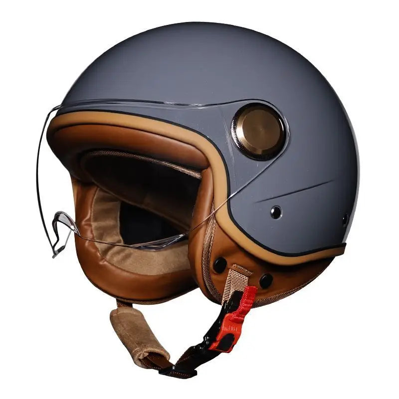 ORZ retro motorcycle 3/4 half helmet