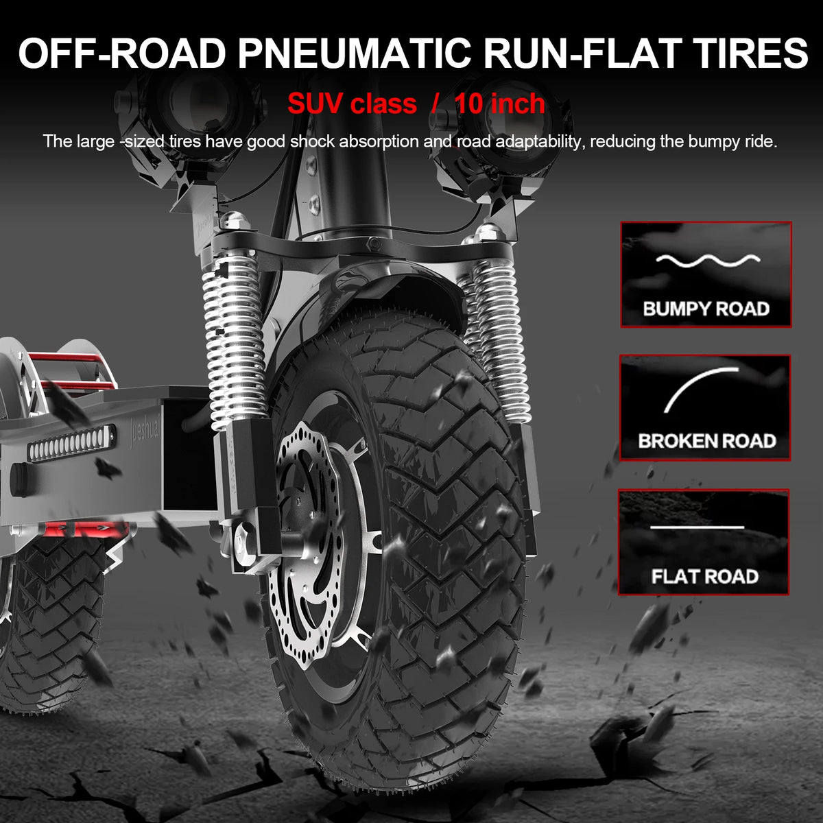 Off-Road Electric Scooter with 10 Inch Tires