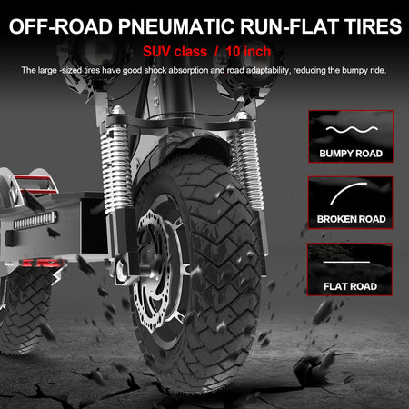 Off-Road Electric Scooter with 10 Inch Tires