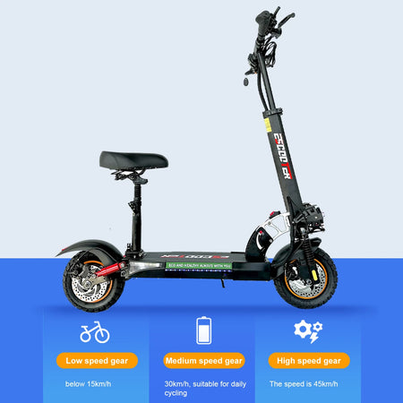 Off-Road Electric Scooter with 800W Motor and Anti-Slip Tires