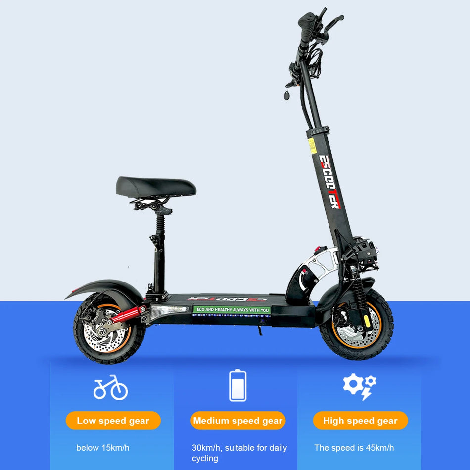 Off-Road Electric Scooter with 800W Motor and Anti-Slip Tires