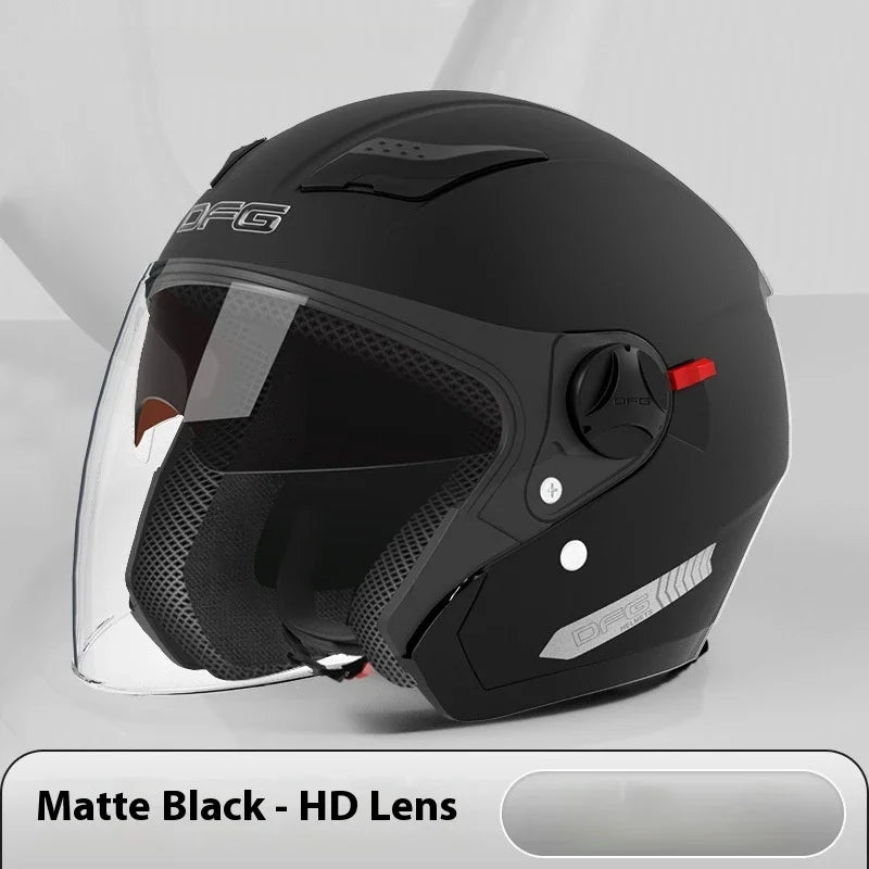 DFG Electric Motorcycle Helmet 3/4 Flip-Up – UGNE Parts