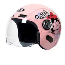 Pink women motorcycle safety helmet