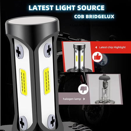 Plug and play H4 LED motorcycle headlight bulb