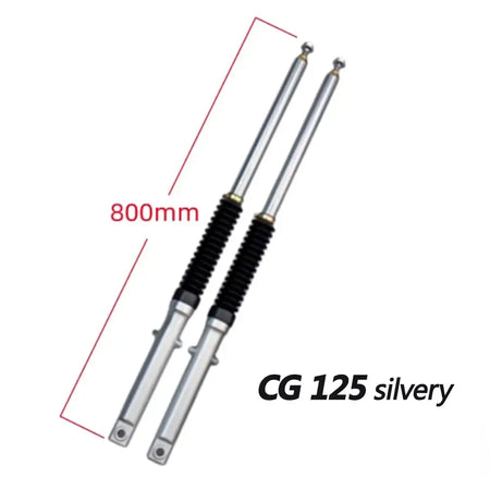 Polished Steel Extended Fork for Retro Suzuki & CG125 Models
