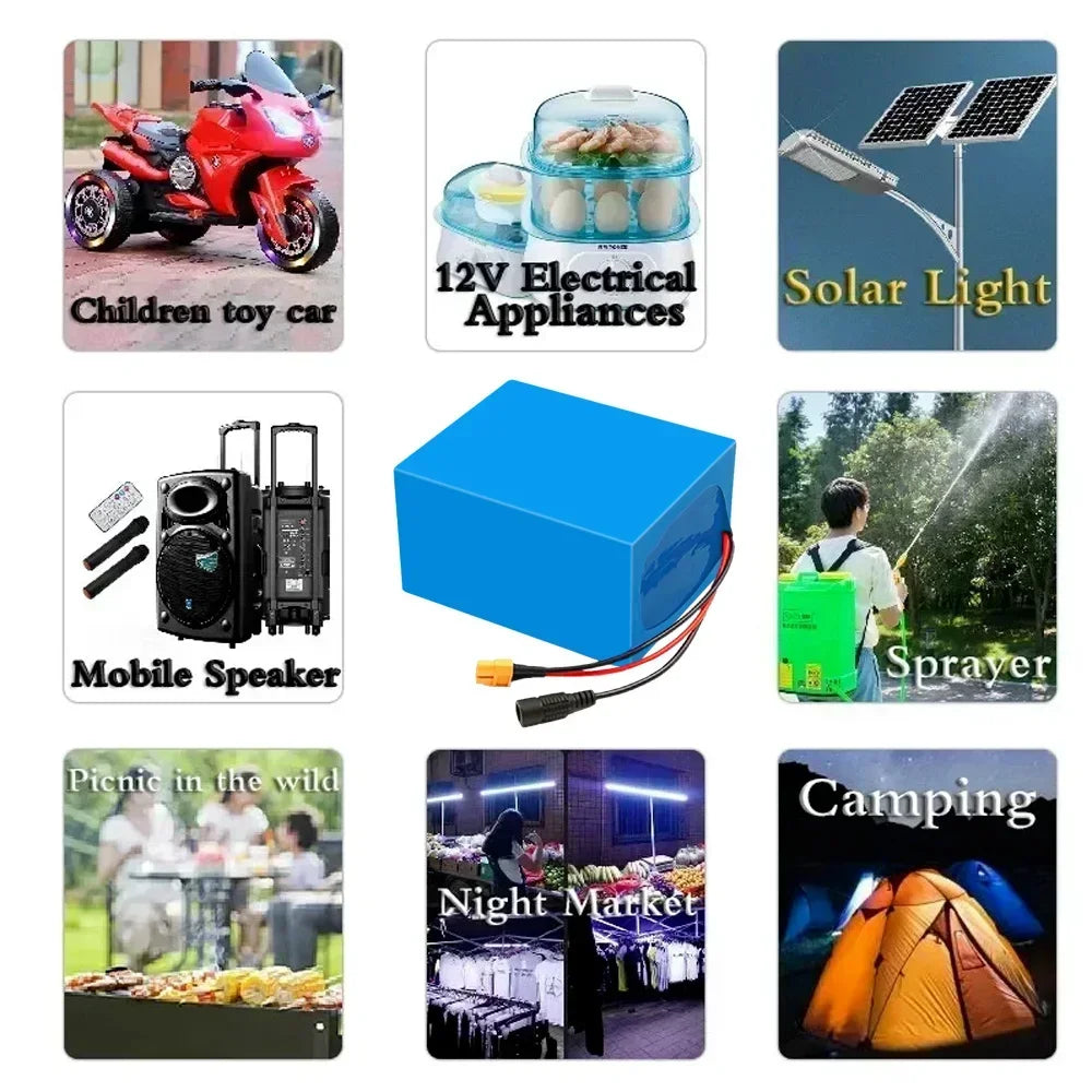 Portable 30Ah rechargeable backup battery for solar and UPS systems