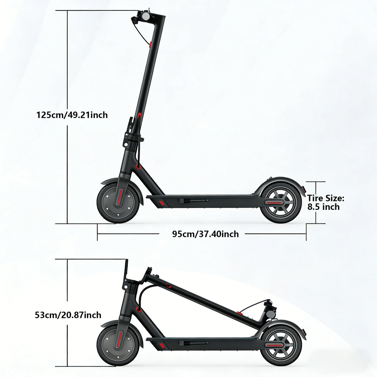 Portable Electric Scooter with LED Display for Adults