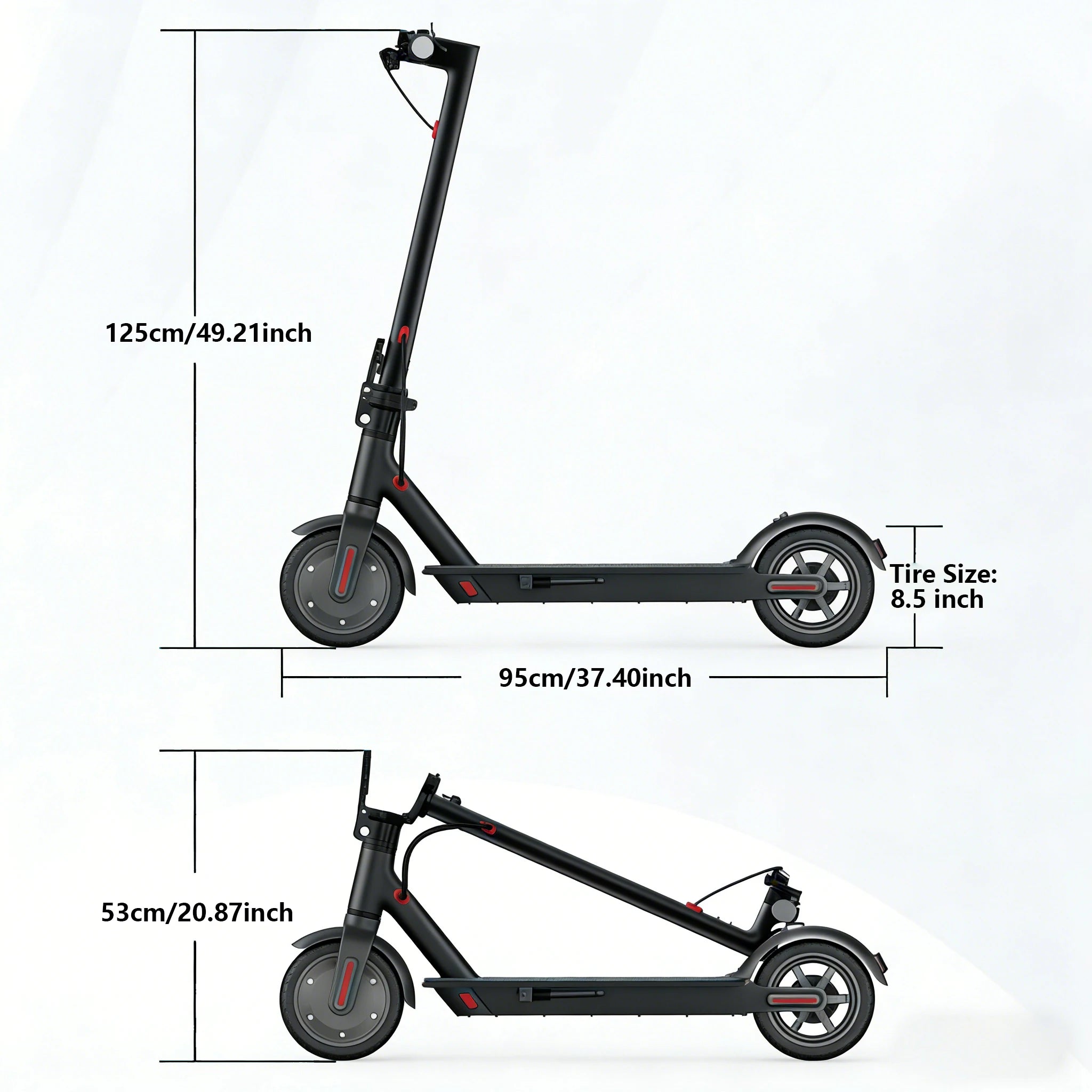 Portable Electric Scooter with LED Display for Adults