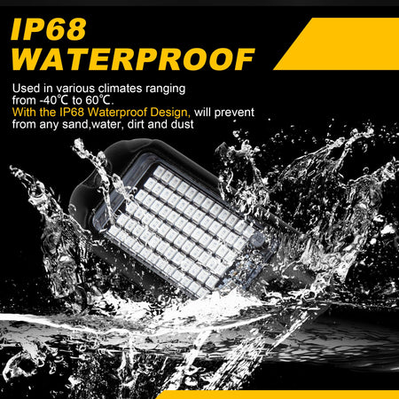 Powerful white rock light pods for night off road driving