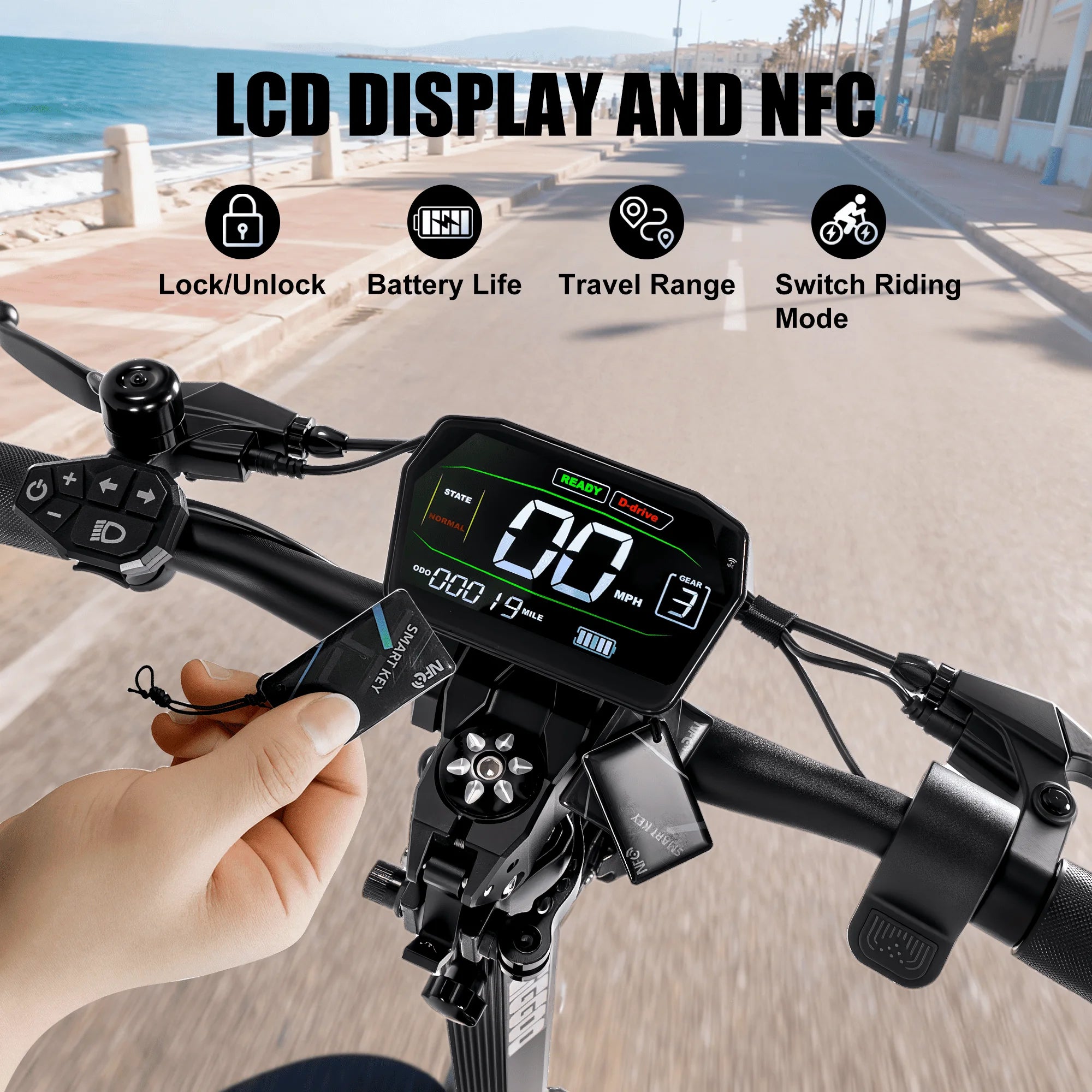 Premium Electric Scooter Battery Deck Close-Up View