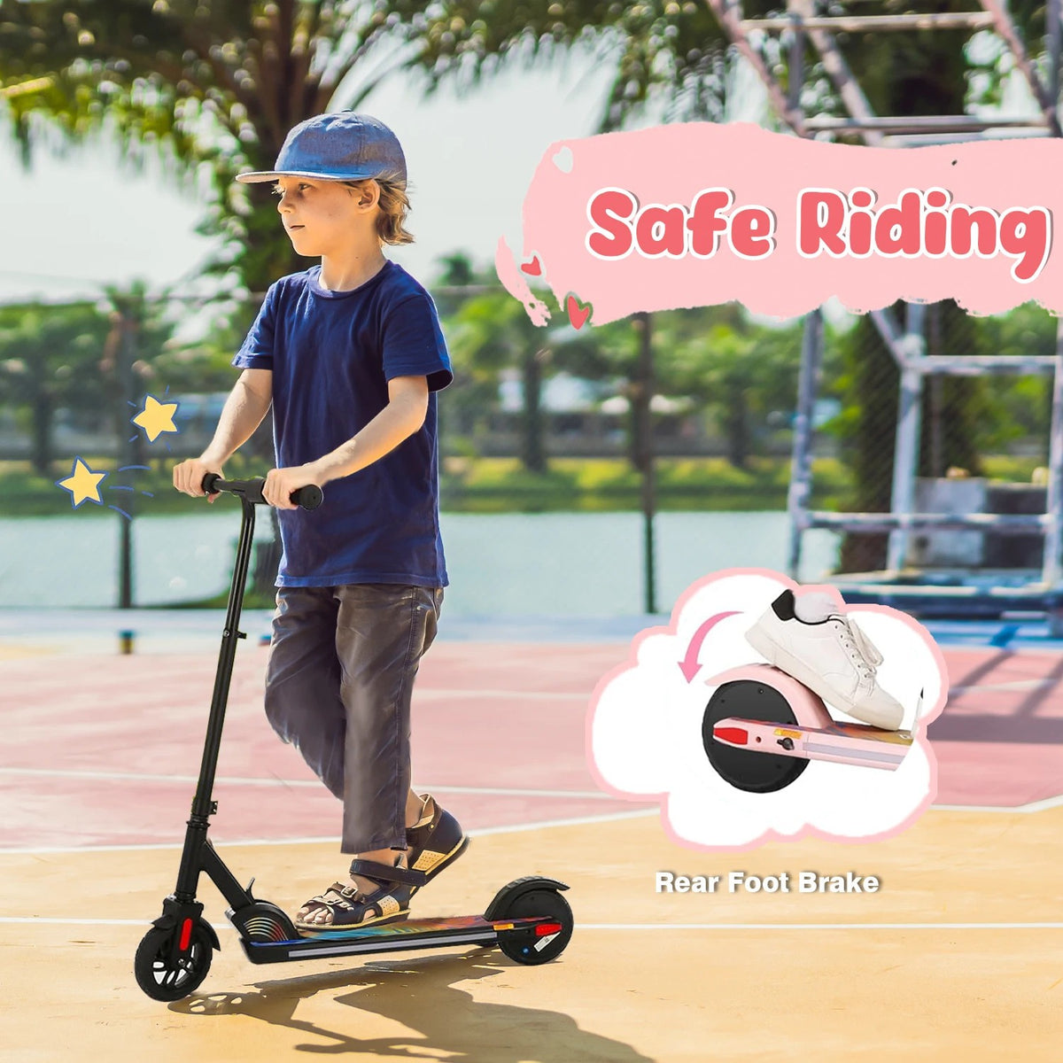 Premium Kids Electric Scooter with Foldable Design and Energy-Efficient Battery
