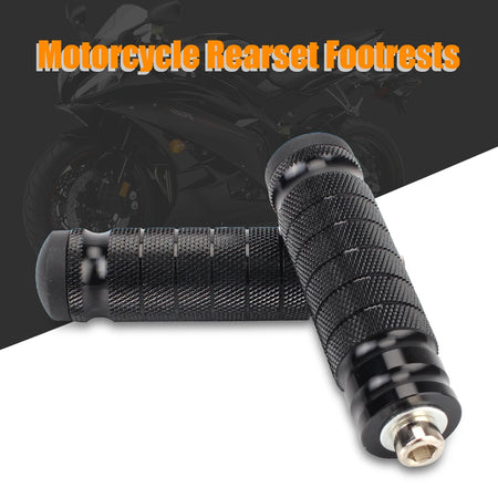 Premium aluminum motorcycle rearset footpeg pair
