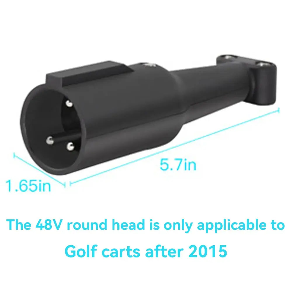 48V 18A Smart Golf Cart Charger with Digital Display & Handle for EZGO & Club Car (Lead-Acid) round head view