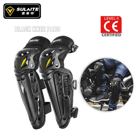   SULAITE Motorcycle Knee Guards - Adjustable Mountain Bike Shin Pads for Adults