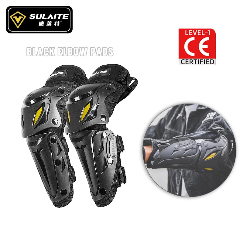   SULAITE Motorcycle Knee Guards - Adjustable Mountain Bike Shin Pads for Adults