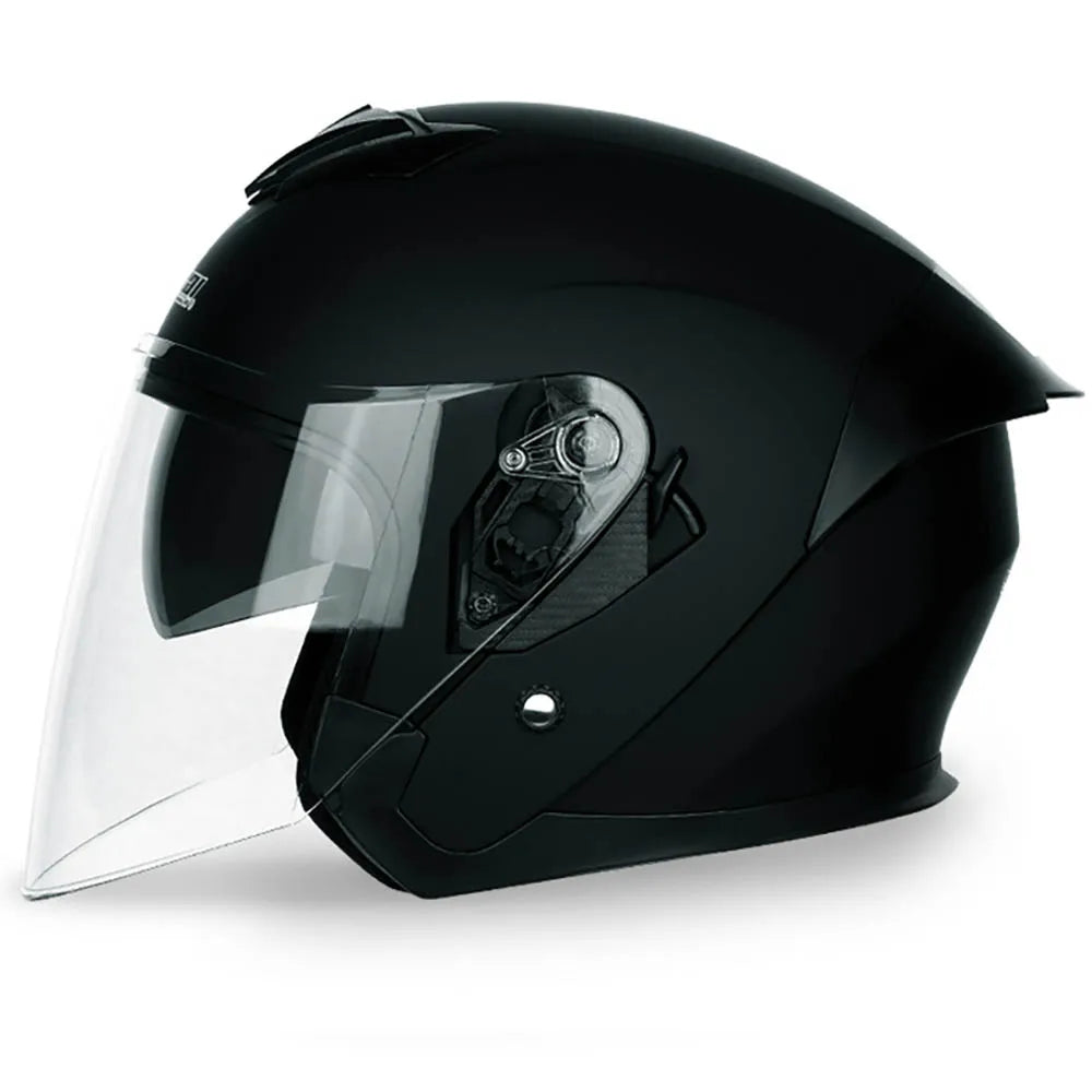 Protective ABS Half Motorcycle Helmet With Dual Lens