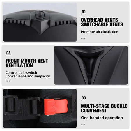 Protective full face motorcycle helmet