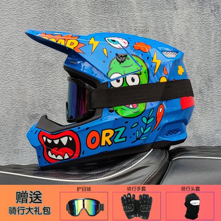 Protective gear helmet for safe motorbike travel