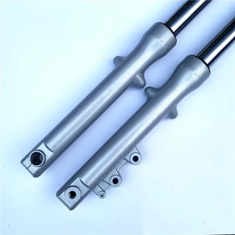 QS150-B Motorcycle Front Shocker Assembly Silver Chrome Finish