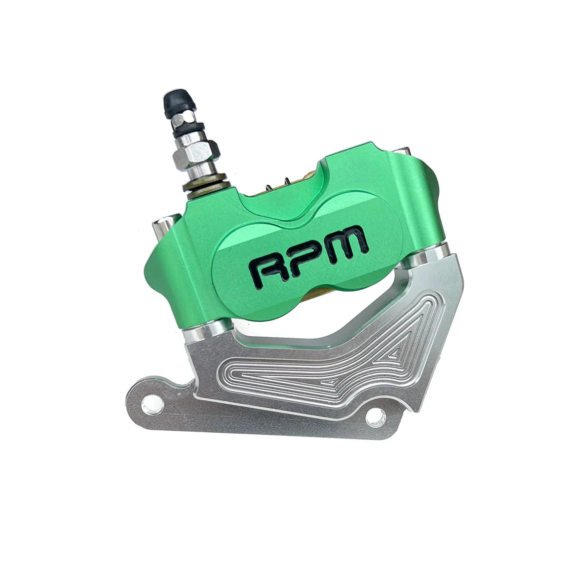 RPM Racing 82mm Radial 4-Piston Front Brake Caliper – For Honda Dio AF18/27/28/34/35 (Fits 200mm–220mm Disc) Green 200mm