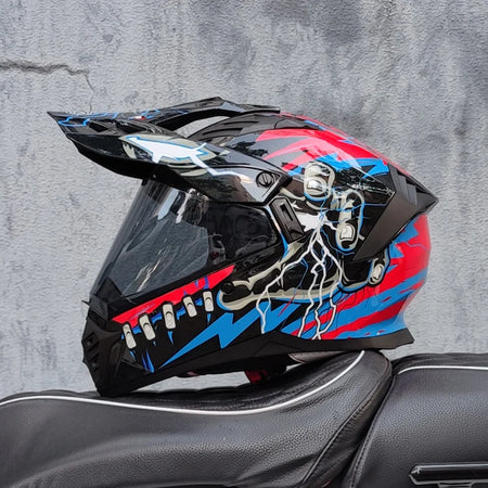 Racing style full face safety helmet