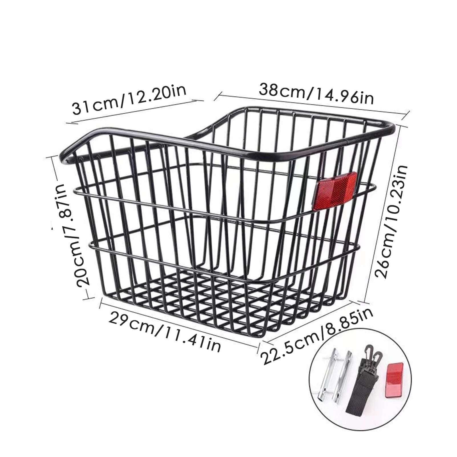   Bike Rear Basket with Rear Light