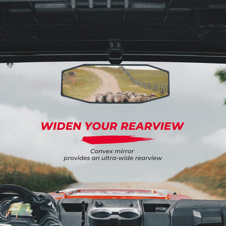   KEMIMOTO Tool-Free Adjustable Rear View Mirror for Polaris Ranger 1000 XP 900 500 570