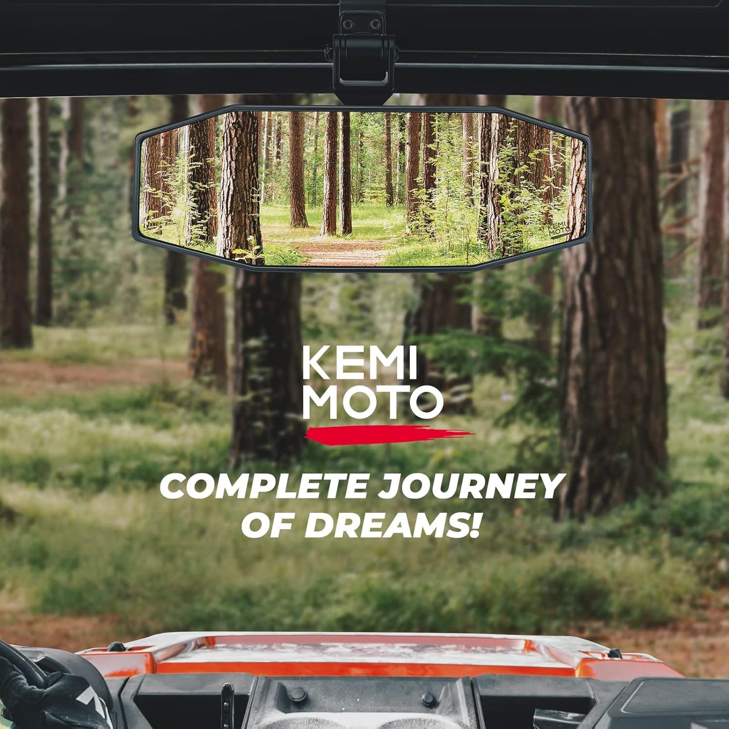   KEMIMOTO Tool-Free Adjustable Rear View Mirror for Polaris Ranger 1000 XP 900 500 570