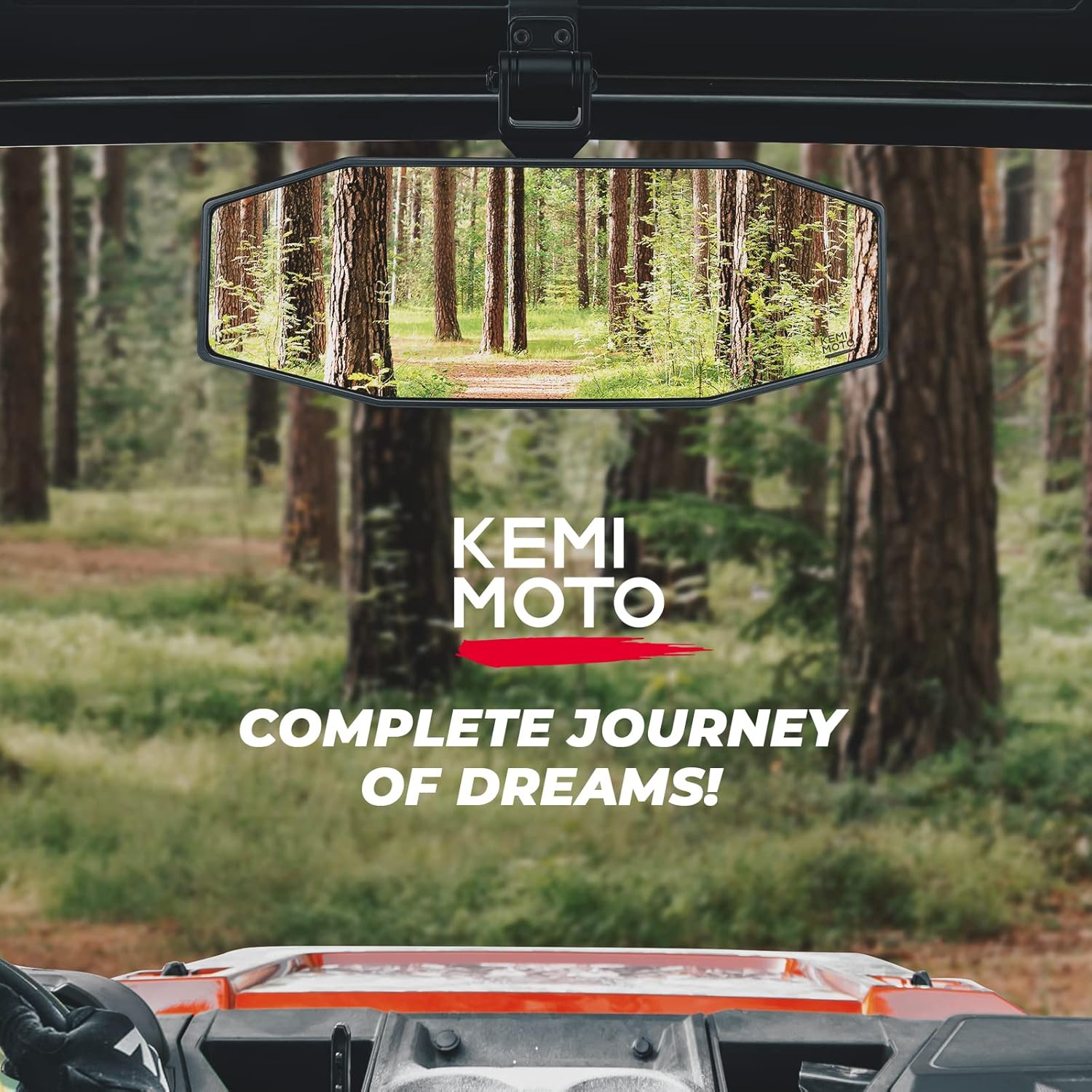   KEMIMOTO Tool-Free Adjustable Rear View Mirror for Polaris Ranger 1000 XP 900 500 570