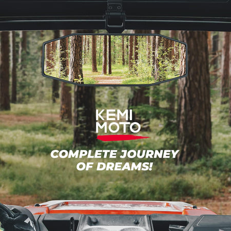   KEMIMOTO Tool-Free Adjustable Rear View Mirror for Polaris Ranger 1000 XP 900 500 570