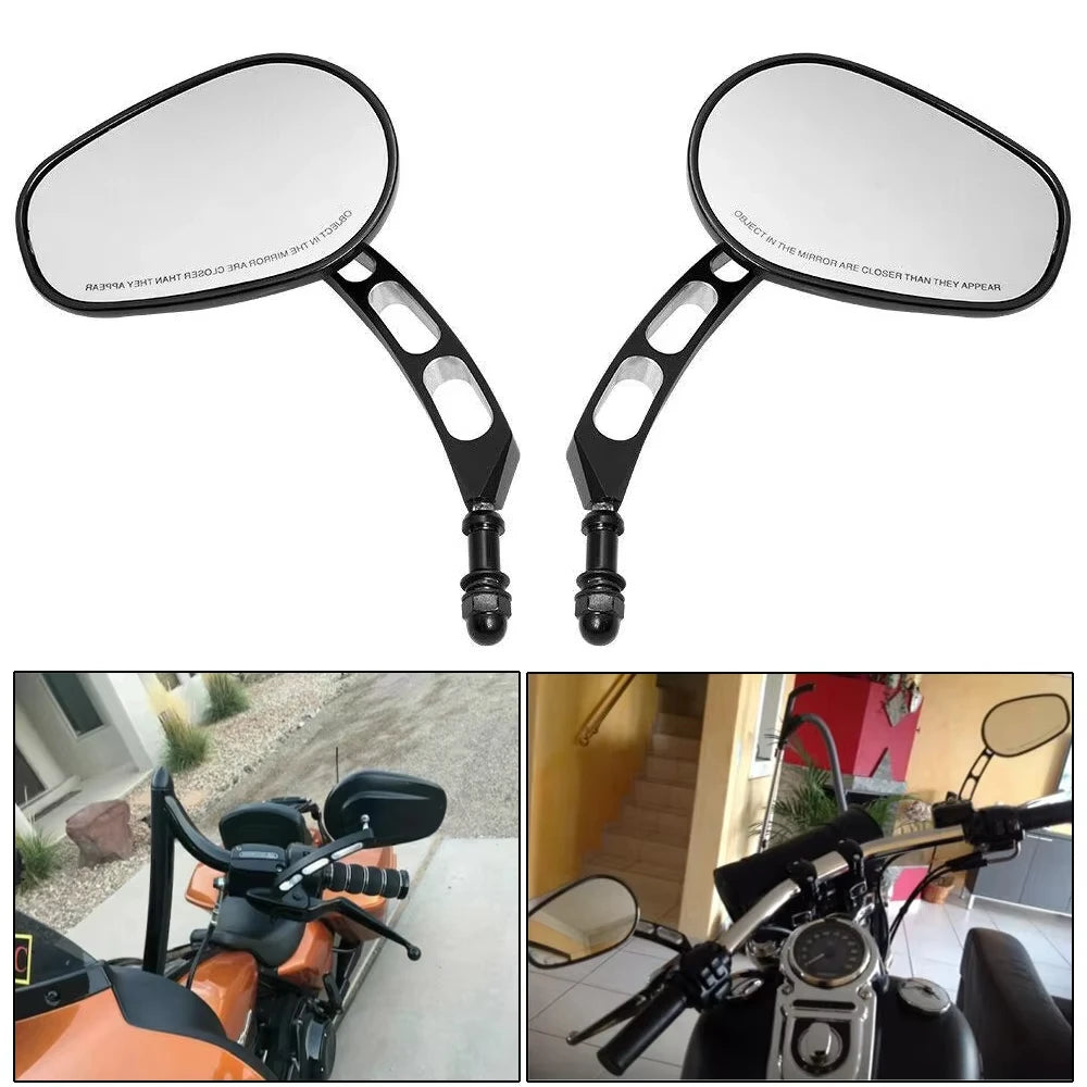   Universal 8MM Motorcycle Rearview Side Mirrors for Harley Models