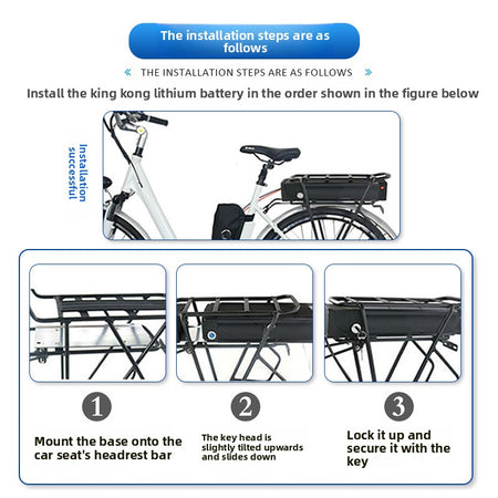 Rear Rack Electric Bicycle Battery