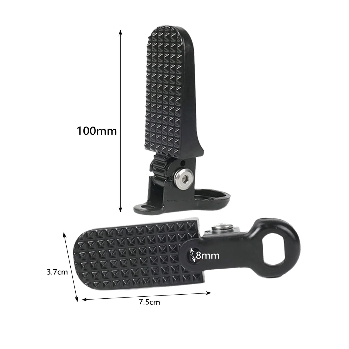 Rear passenger foot pegs for motorcycle and bicycle