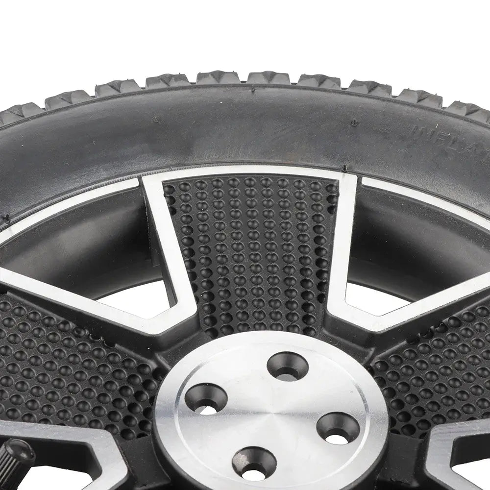 Rear wheel installed on electric wheelchair