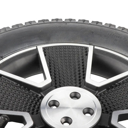 Rear wheel installed on electric wheelchair