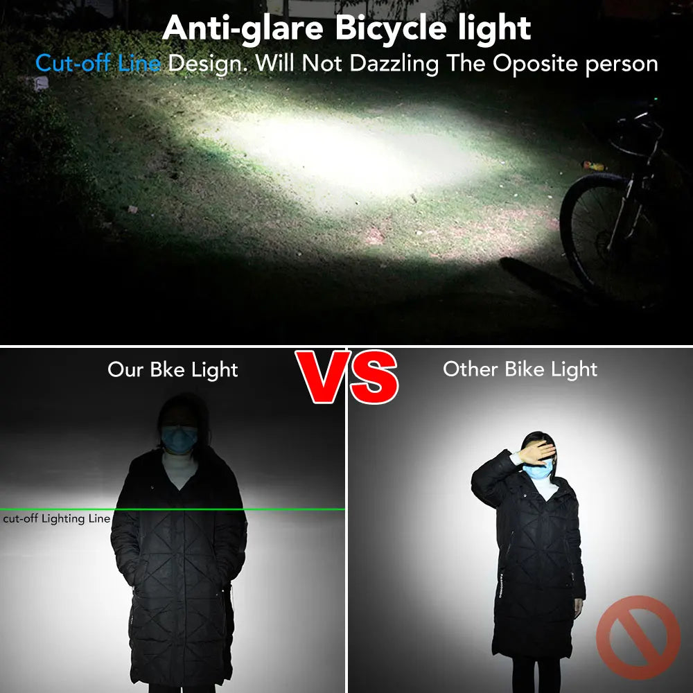 Rechargeable bicycle light with long battery life