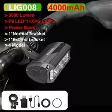Rechargeable bike light long battery life