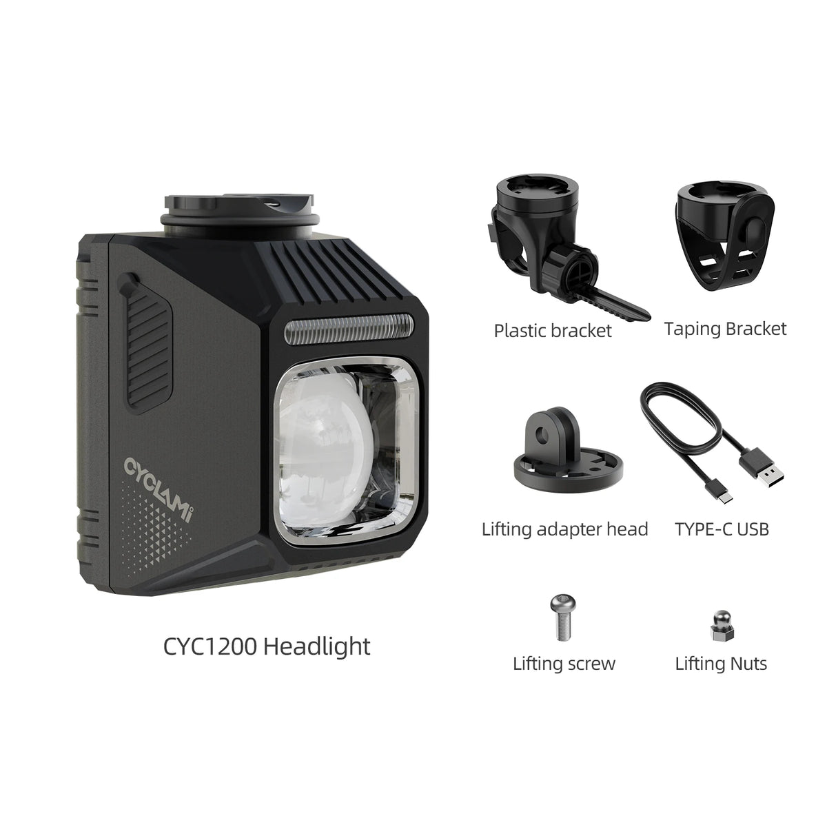 Rechargeable front light for night riding