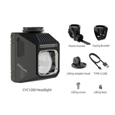 Rechargeable front light for night riding