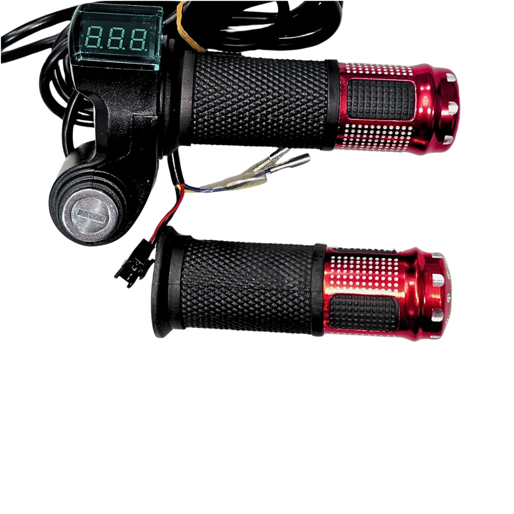 Red aluminum grip throttle