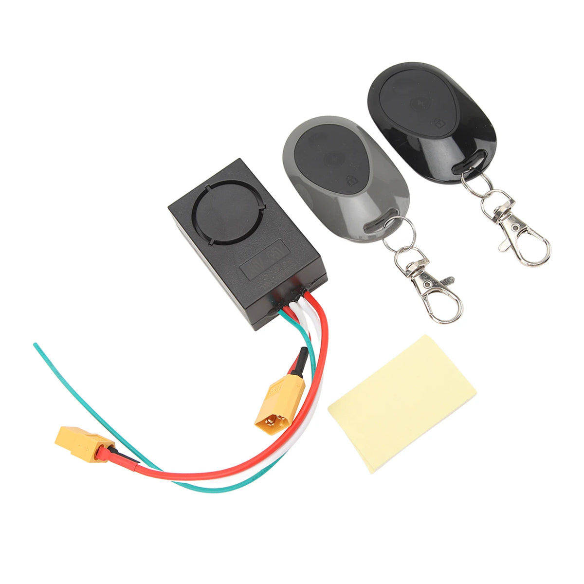 Remote controlled security alarm for electric scooters