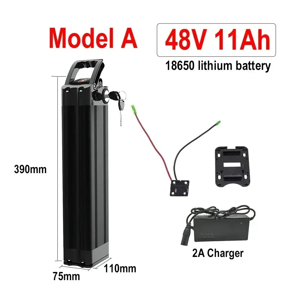 Silverfish E-Bike Battery 24V 36V 48V - 11Ah 15Ah 17Ah 20Ah Lithium-ion Pack for 250W-1000W Bafang Motor