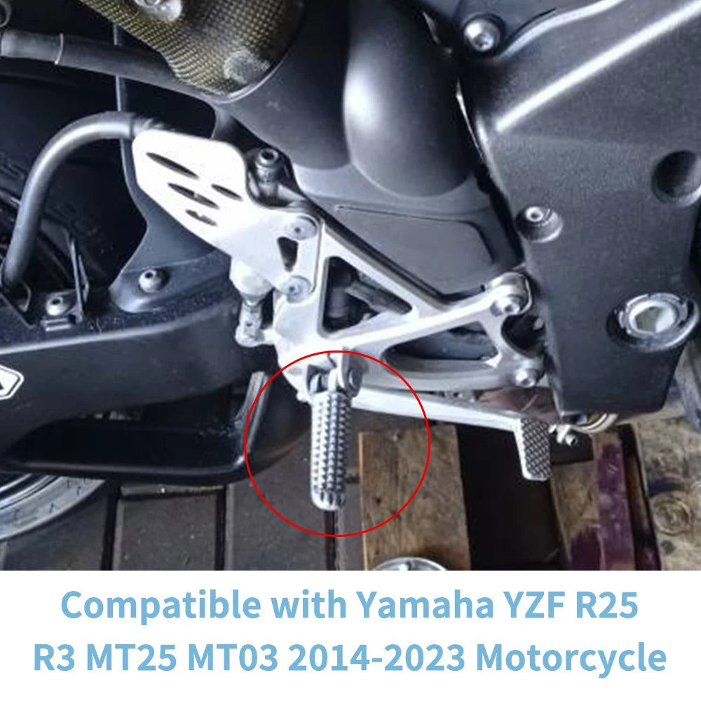 Replacement rider footrest pedals for Yamaha sport motorcycles